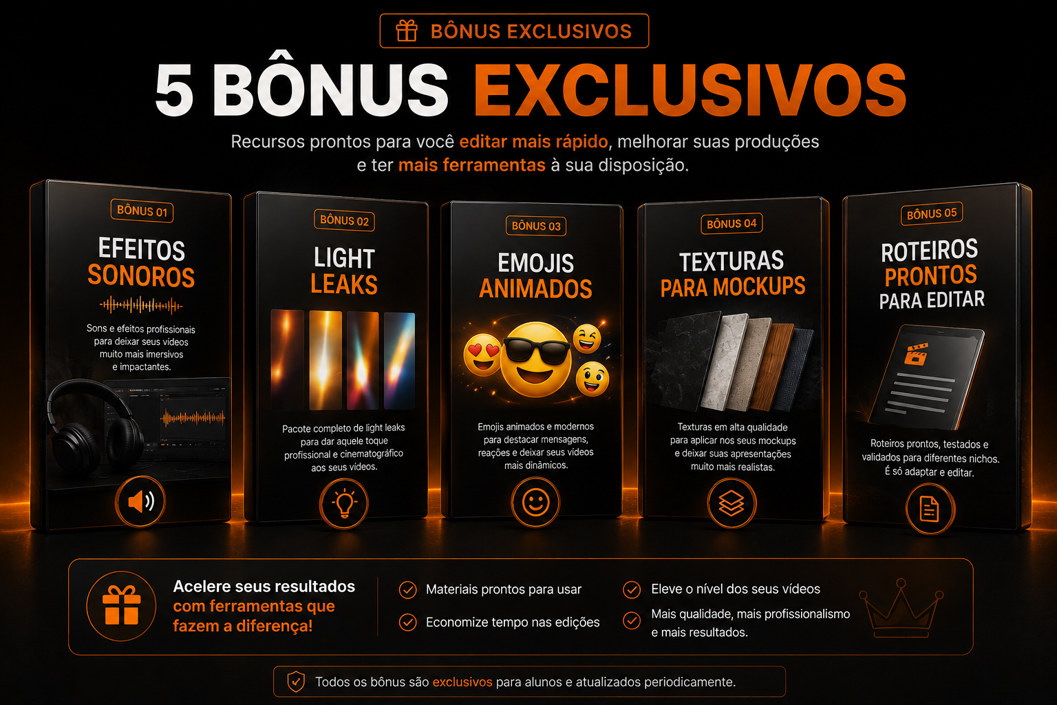 5 Bônus Exclusivos do curso